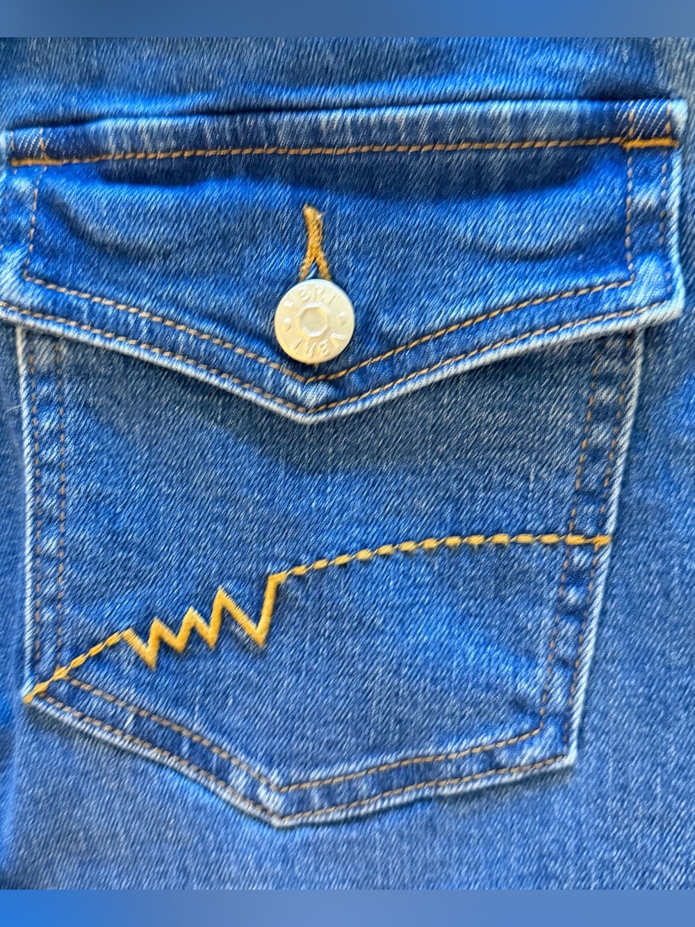 Vibrant M.I.U Vbrt High Rise Flare Jeans Blue Stretch Denim Size 25 View 6